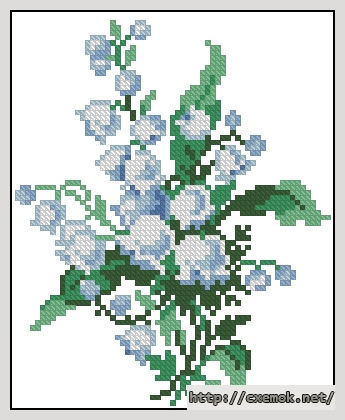 Download embroidery patterns by cross-stitch  - Ландыши, author 