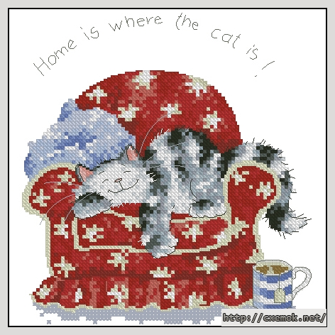Download embroidery patterns by cross-stitch  - Home is, author 