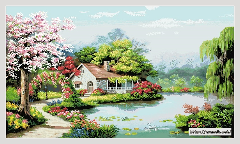 Download embroidery patterns by cross-stitch  - Pastoral scenery, author 