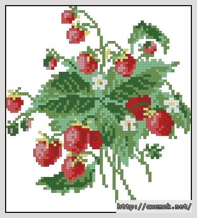 Download embroidery patterns by cross-stitch  - Клубника, author 