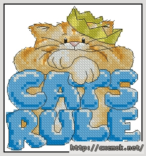 Download embroidery patterns by cross-stitch  - Cats rule, author 