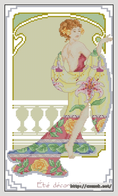 Download embroidery patterns by cross-stitch  - Ete decoratif, author 