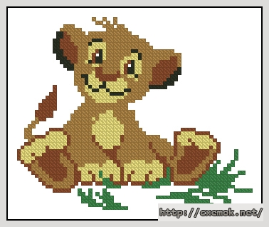 Download embroidery patterns by cross-stitch  - Львенок, author 
