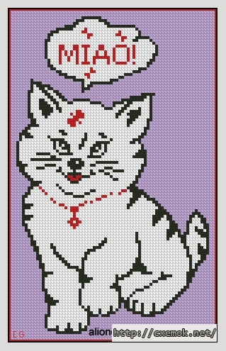Download embroidery patterns by cross-stitch  - Miao!, author 