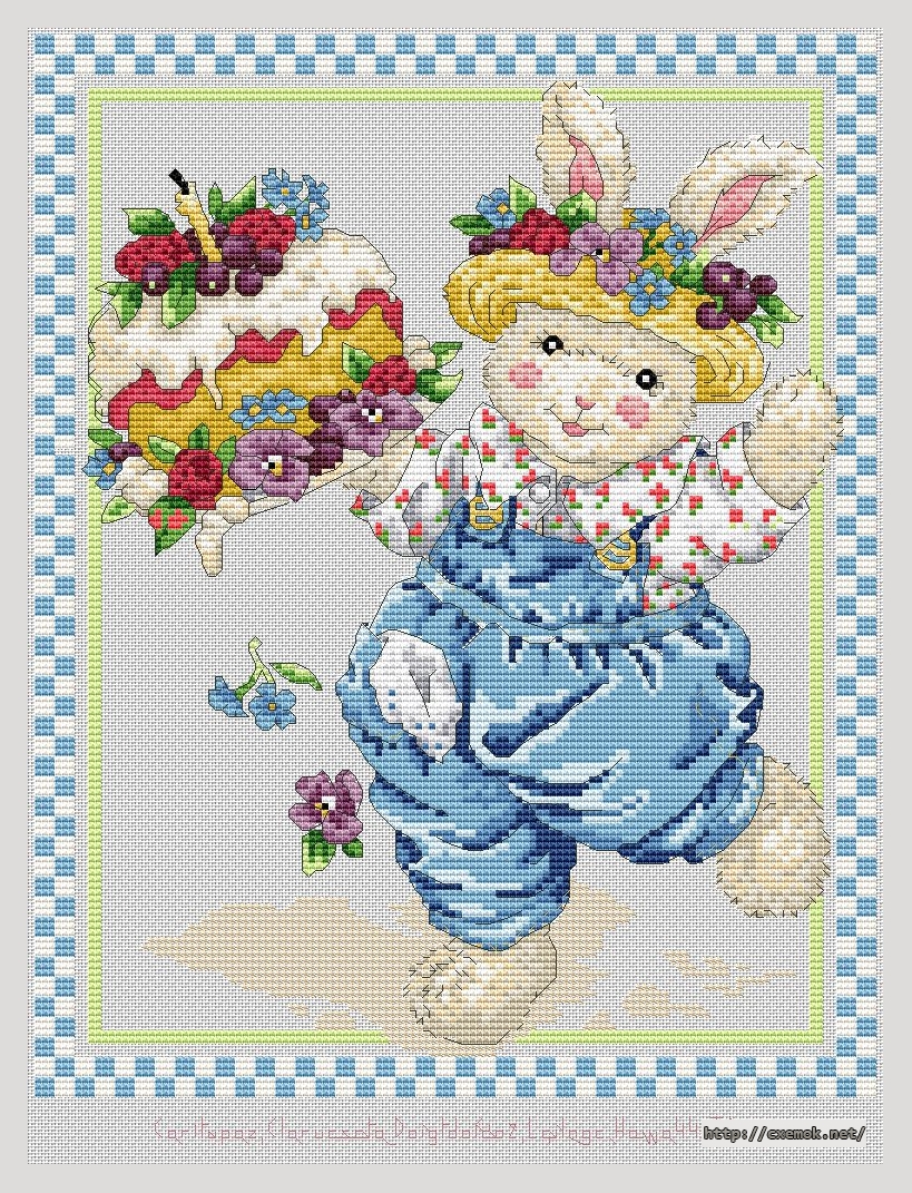 Download embroidery patterns by cross-stitch  - Birthday cake bunny, author 