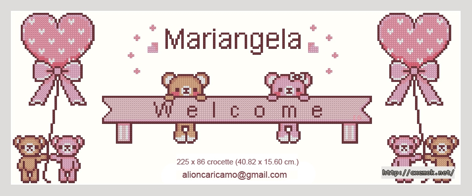 Download embroidery patterns by cross-stitch  - Mariangela welcome, author 