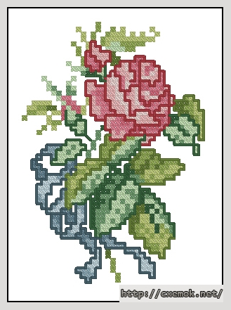 Скачать схему вышивки нитками Floral Bouquet 3, автор 