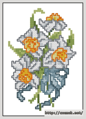 Скачать схемы вышивки нитками / крестом  - Floral bouquet 2, автор 