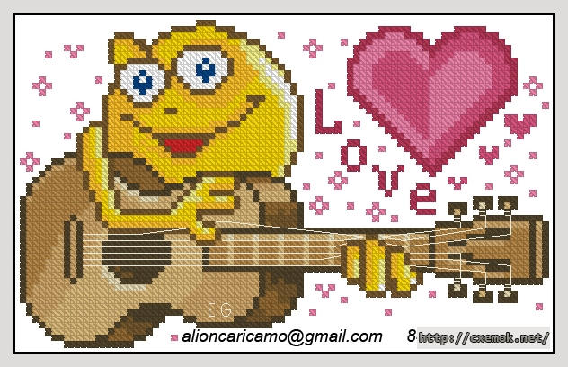 Download embroidery patterns by cross-stitch  - Love, author 