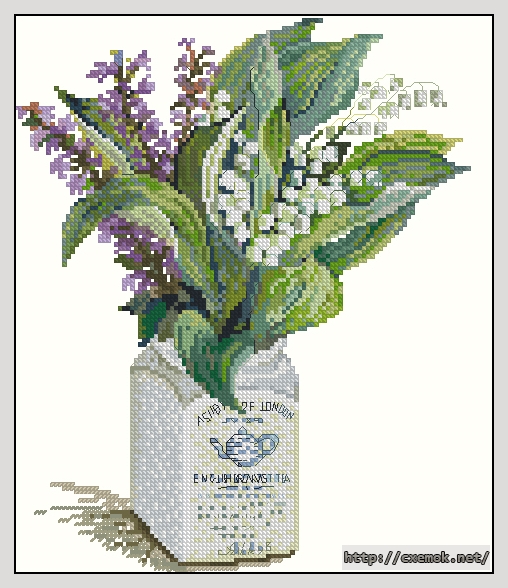 Download embroidery patterns by cross-stitch  - Convallaria, author 