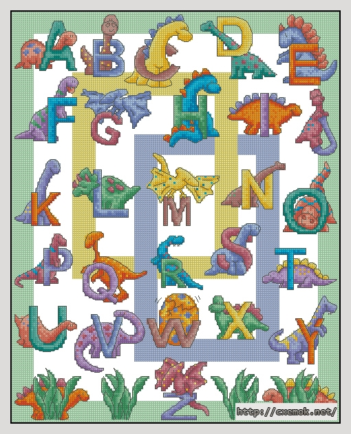 Download embroidery patterns by cross-stitch  - Jurassic stitch, author 