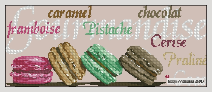 Download embroidery patterns by cross-stitch  - Gourmandise, author 