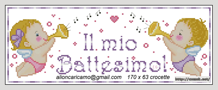 Download embroidery patterns by cross-stitch  - Il mio battesimo!, author 