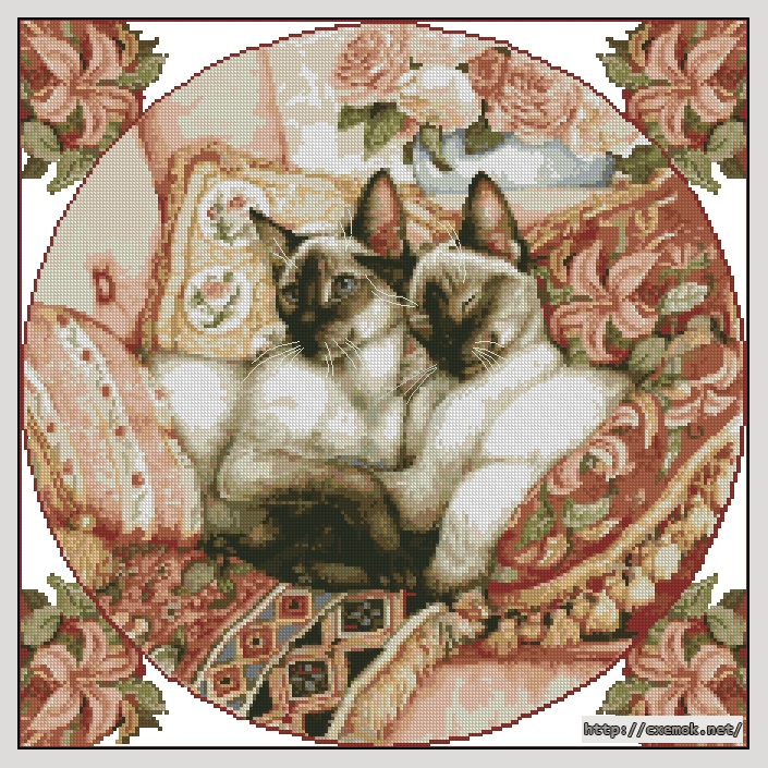 Download embroidery patterns by cross-stitch  - Catnap, author 