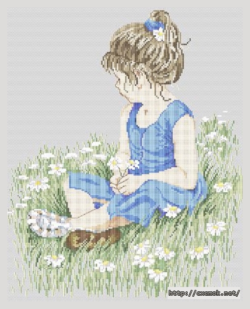 Download embroidery patterns by cross-stitch  - Daisy girl, author 