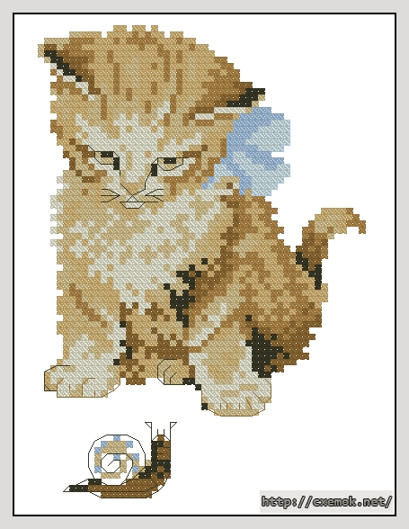 Download embroidery patterns by cross-stitch  - Cat, author 