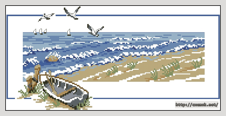 Download embroidery patterns by cross-stitch  - Shoreline, author 