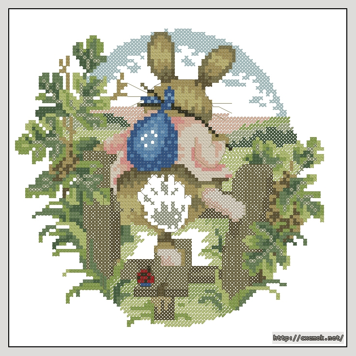 Download embroidery patterns by cross-stitch  - Runaway bunny, author 