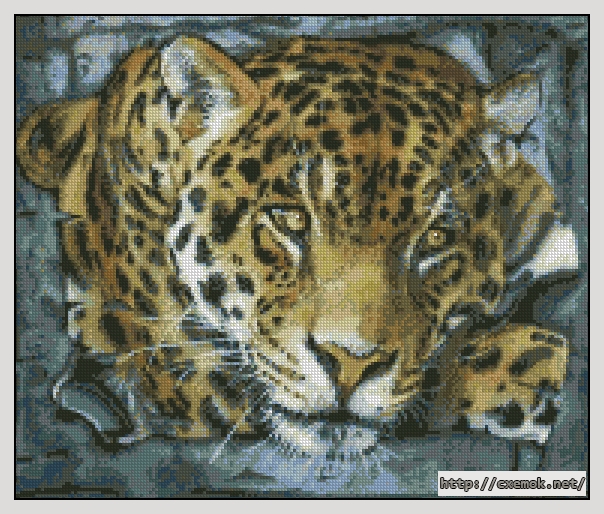 Download embroidery patterns by cross-stitch  - Jaguar, author 