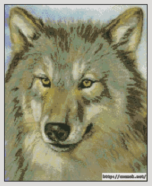 Download embroidery patterns by cross-stitch  - Sentinel wolf, author 