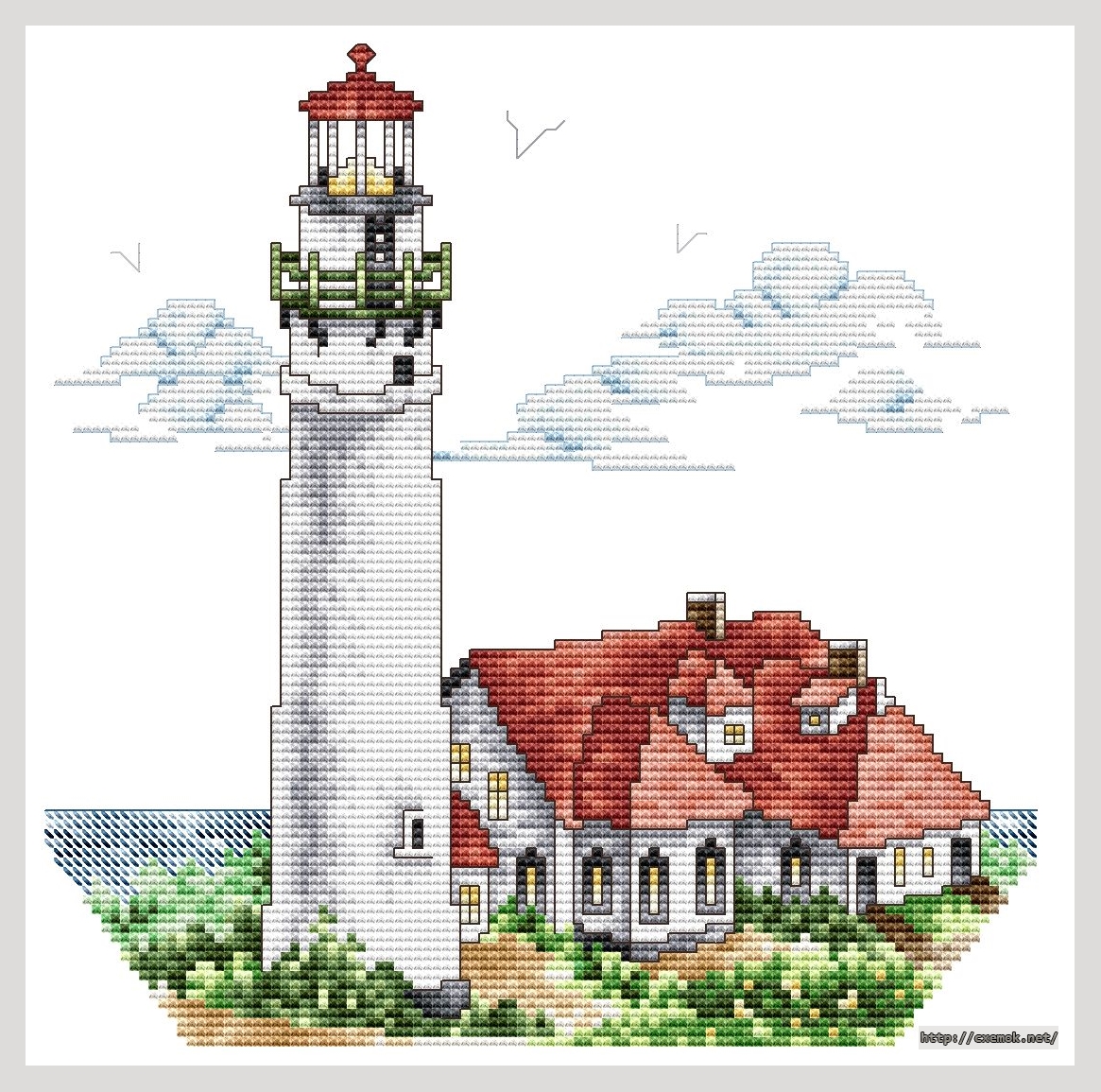 Download embroidery patterns by cross-stitch  - West quoddy head maine, author 