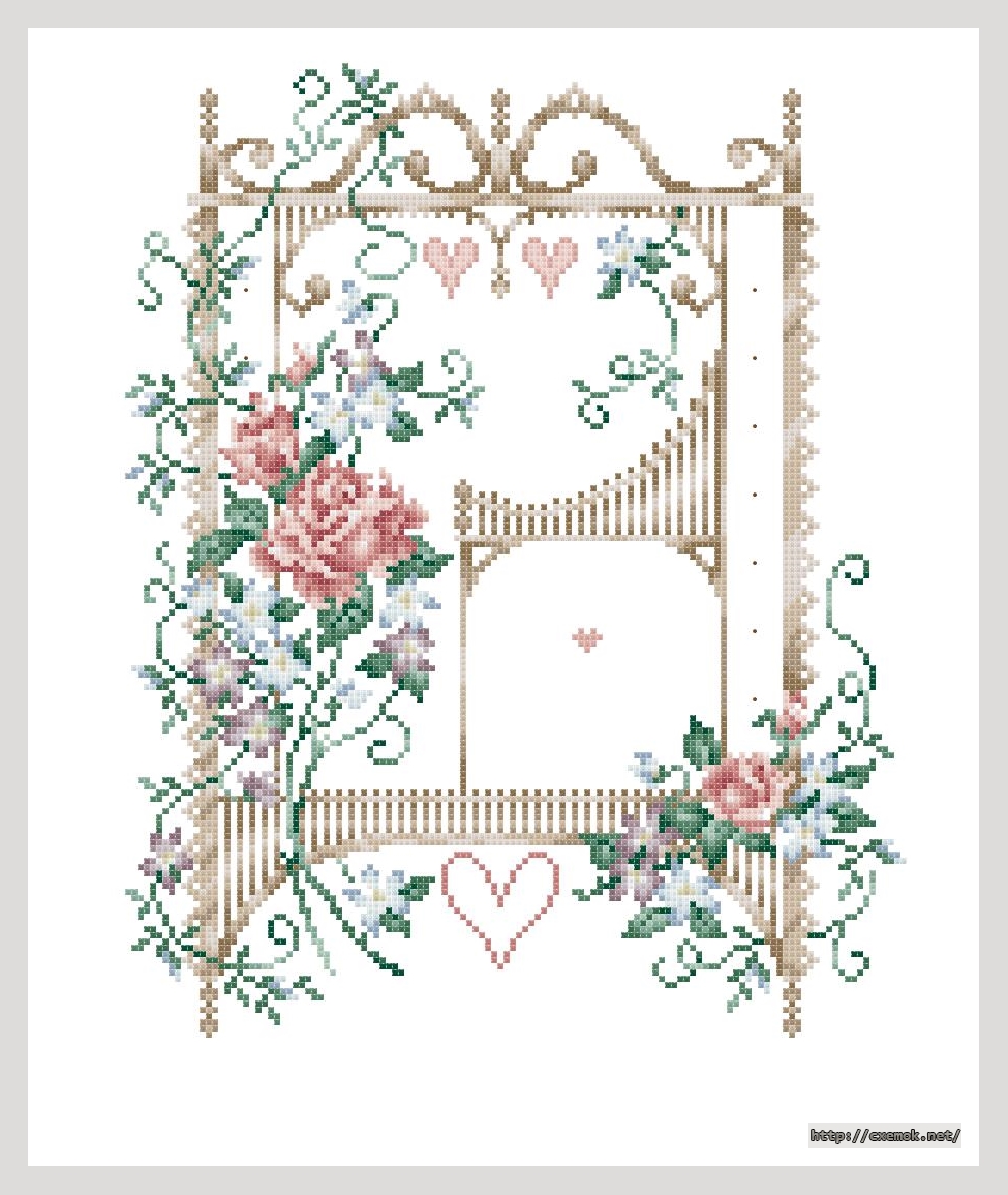 Скачать схемы вышивки нитками / крестом  - Victorian wedding rememberance, автор 