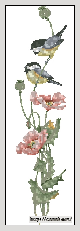 Download embroidery patterns by cross-stitch  - Serenade in pink, author 