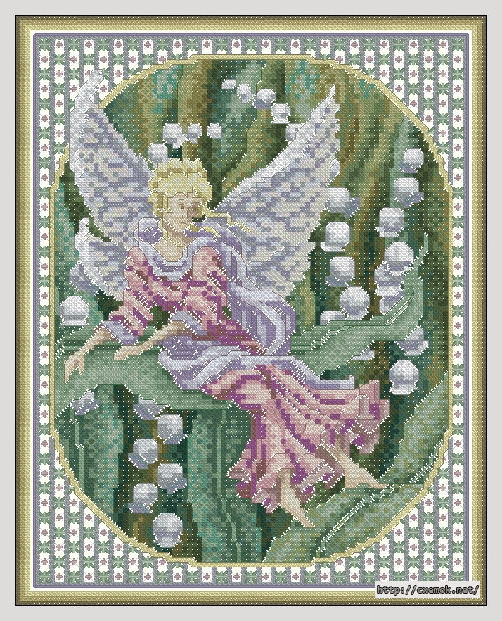 Download embroidery patterns by cross-stitch  - Lily maiden, author 