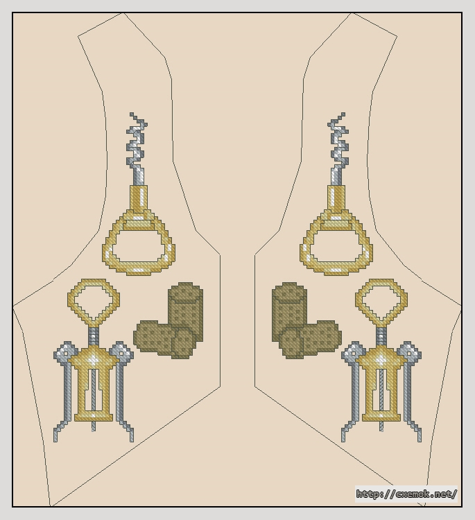 Download embroidery patterns by cross-stitch  - Wacky waistcoats, author 
