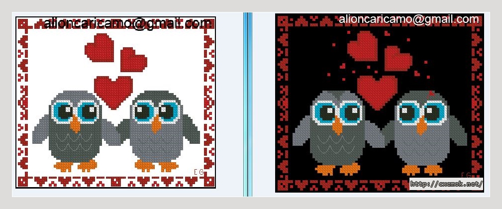 Download embroidery patterns by cross-stitch  - Gufi - 1 popo, author 