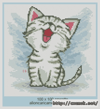 Download embroidery patterns by cross-stitch  - Gattino, author 