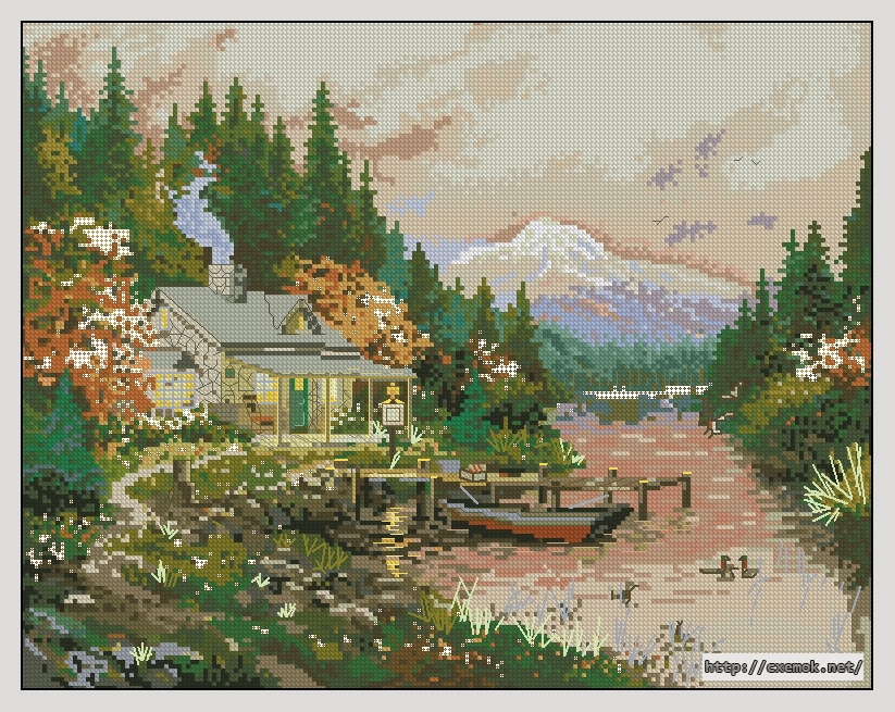 Download embroidery patterns by cross-stitch  - The end of a perfect day, author 