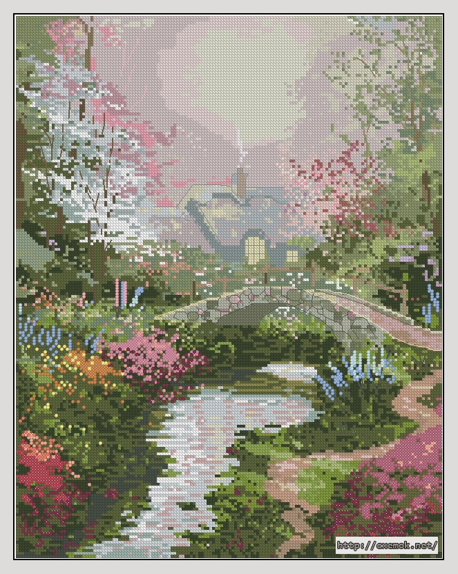 Download embroidery patterns by cross-stitch  - Brookside hideaway, author 