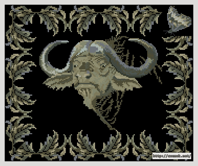 Download embroidery patterns by cross-stitch  - Water buffalo, author 