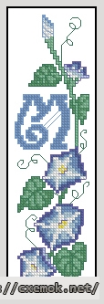 Download embroidery patterns by cross-stitch  - Bookmark m