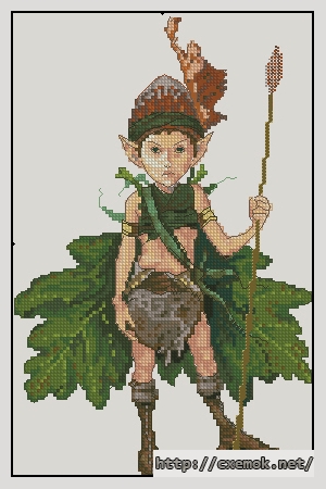 Download embroidery patterns by cross-stitch  - Le lutin des chenes, author 