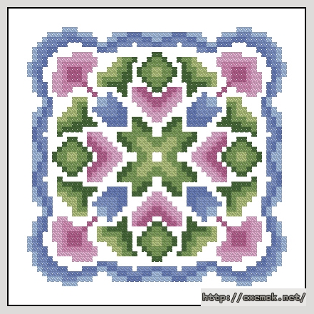Download embroidery patterns by cross-stitch  - Бискорню калейдоскоп