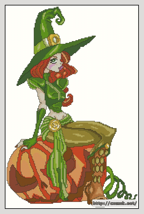 Download embroidery patterns by cross-stitch  - Brujas 2