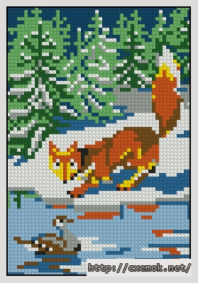 Download embroidery patterns by cross-stitch  - Серая шейка, author 