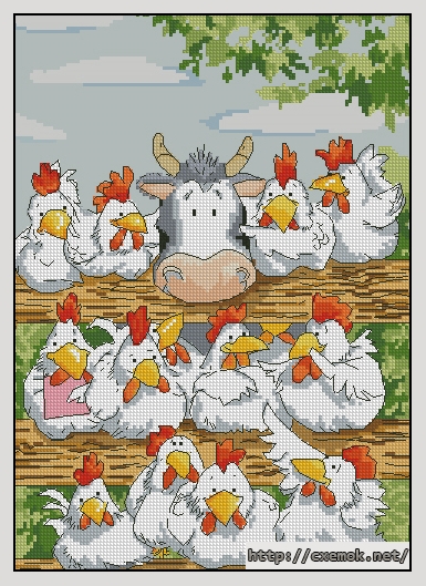 Download embroidery patterns by cross-stitch  - Country chorus, author 