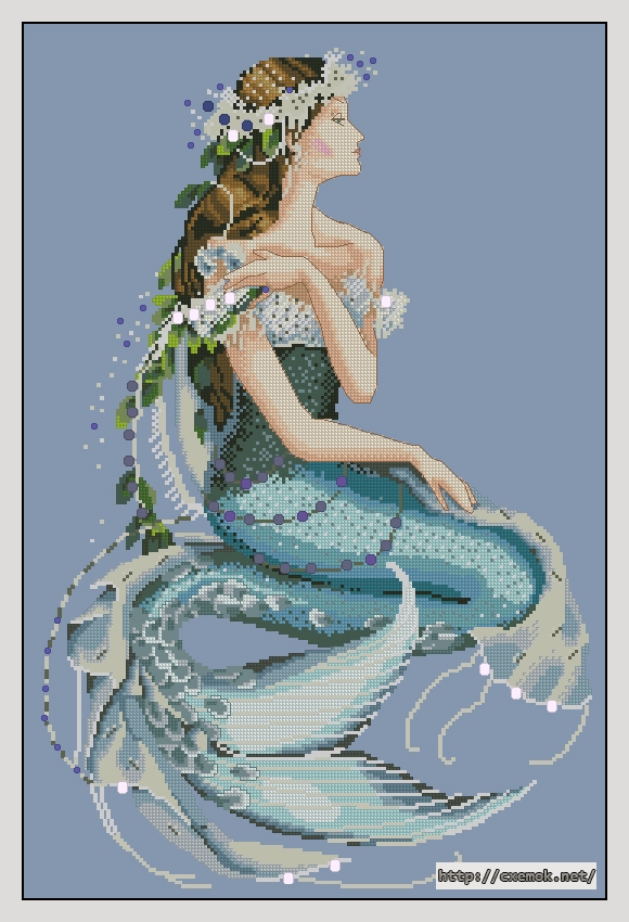 Download embroidery patterns by cross-stitch  - Enchanted_mermaid, author 