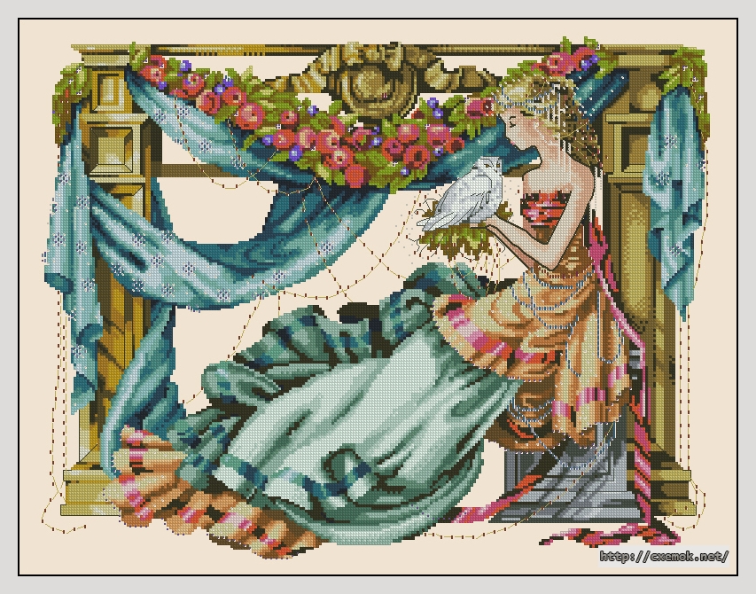 Download embroidery patterns by cross-stitch  - Athena, author 