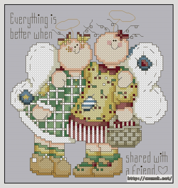 Download embroidery patterns by cross-stitch  - Angels friends