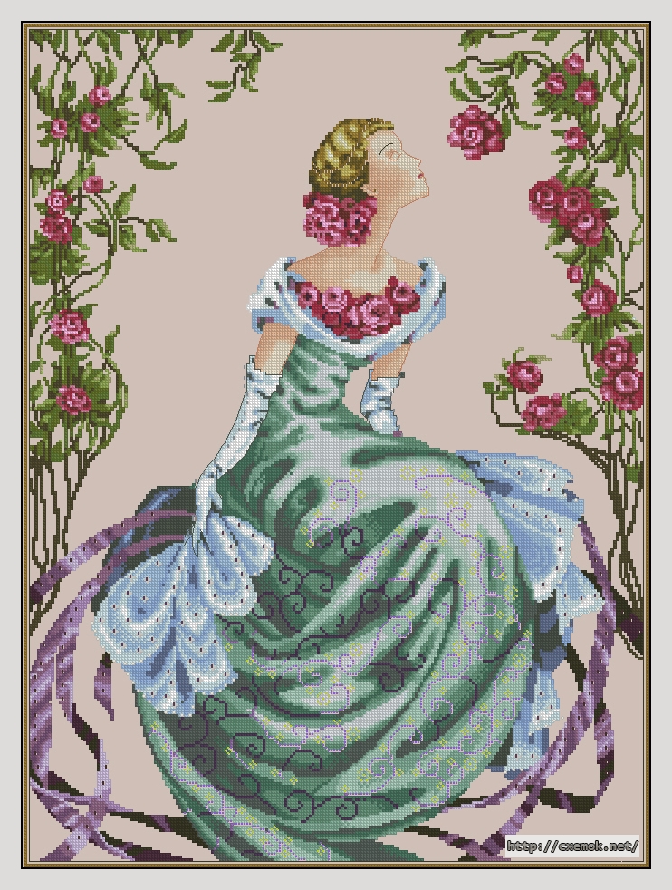 Download embroidery patterns by cross-stitch  - Lady of the mist, author 