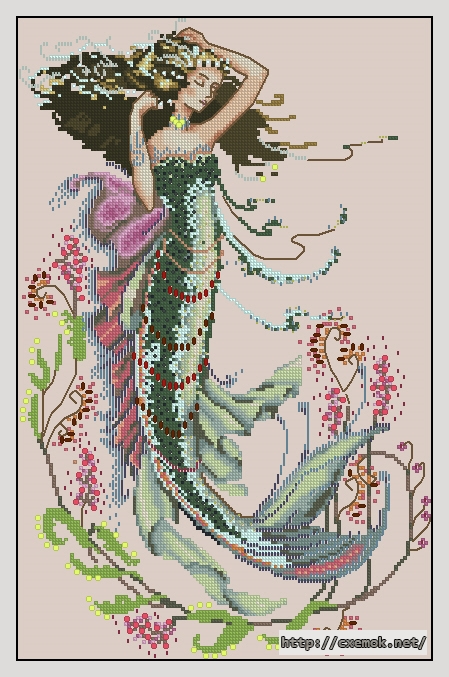 Скачать схему вышивки the south seas mermaid