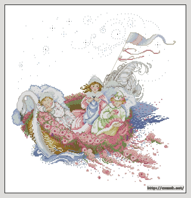 Download embroidery patterns by cross-stitch  - The baby boat, author 