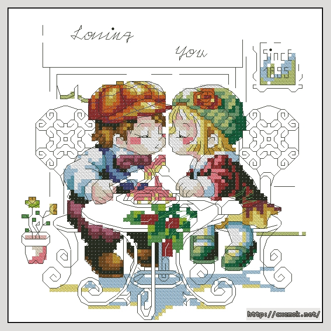 Download embroidery patterns by cross-stitch  - Loving you color, author 
