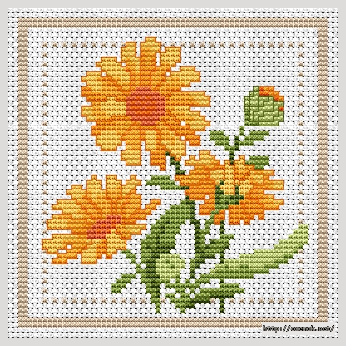 Download embroidery patterns by cross-stitch  - October - 