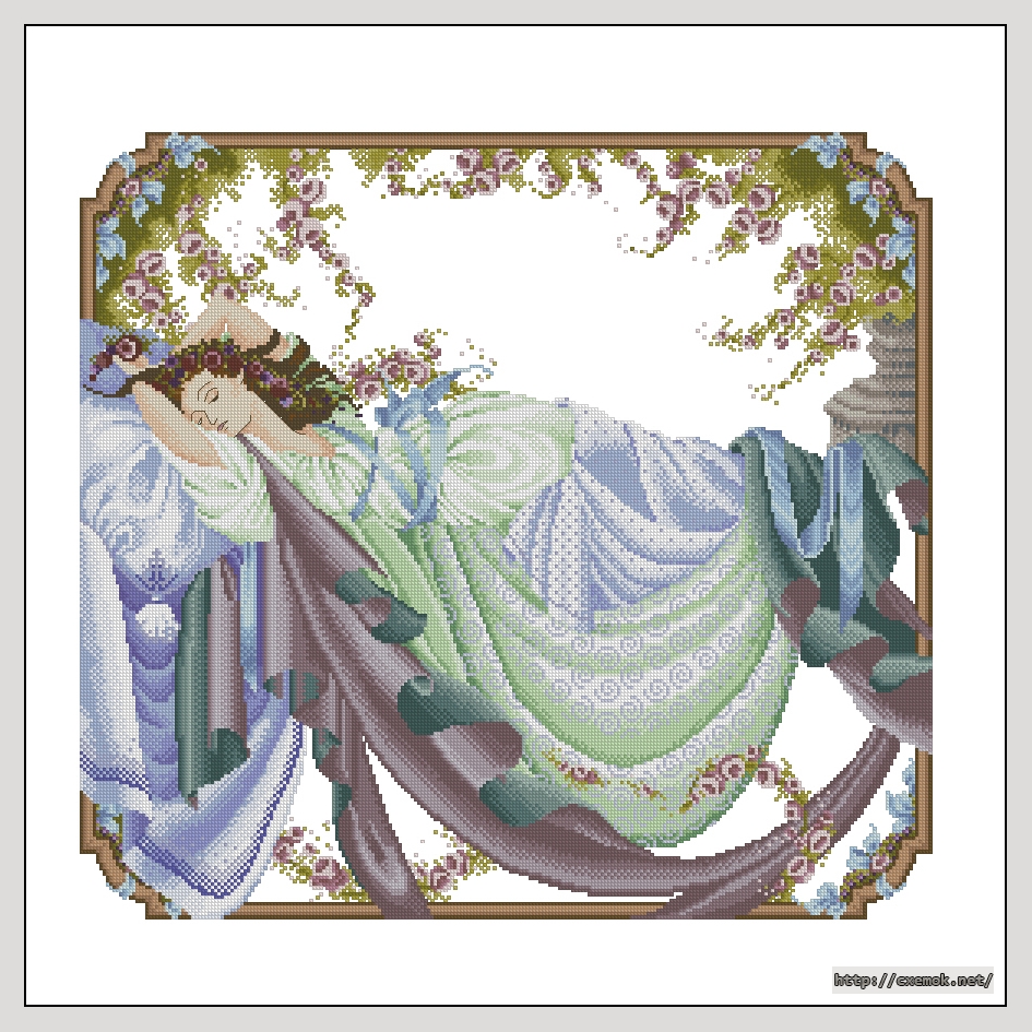 Download embroidery patterns by cross-stitch  - Sleeping_beauty, author 