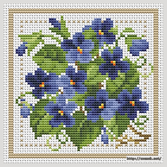 Download embroidery patterns by cross-stitch  - February - 
